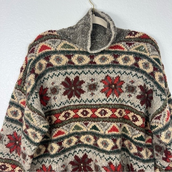 Express Tricot Vtg Jacquard Fair Isle Nordic Wool
Angora Mohair Blend Sweater S - Picture 2 of 6